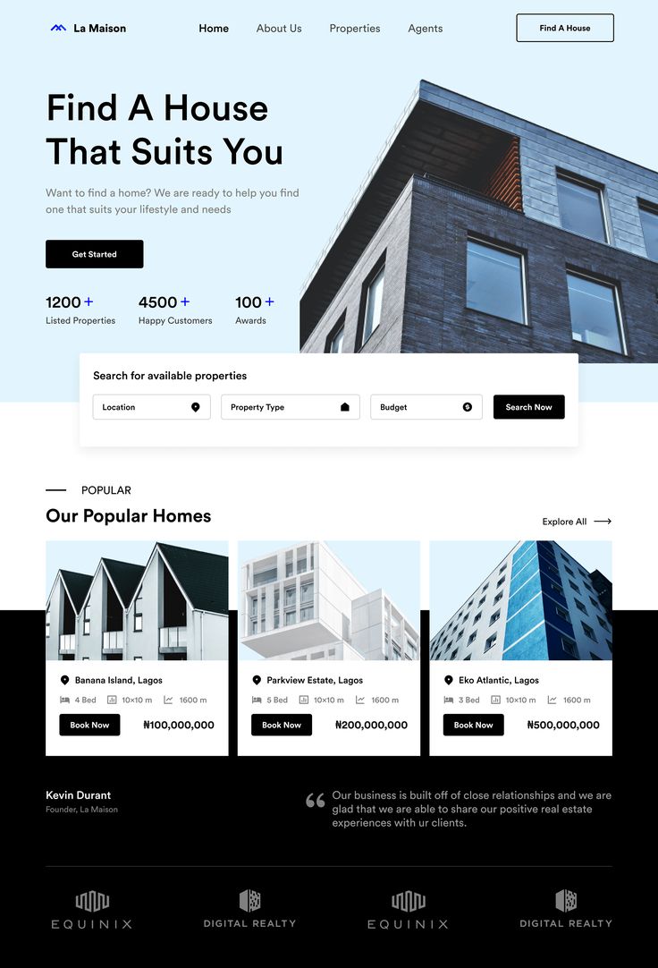 Real estate listing platform redesign